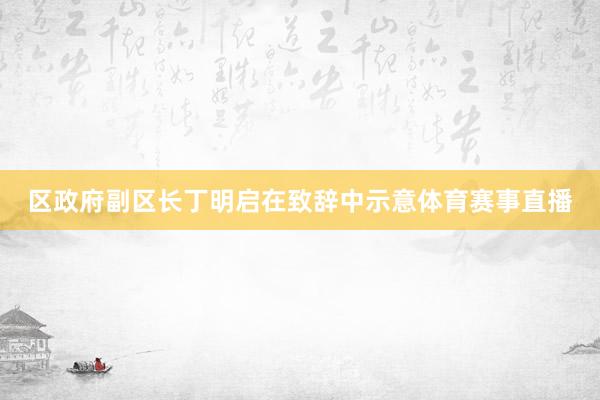 区政府副区长丁明启在致辞中示意体育赛事直播