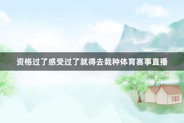 资格过了感受过了就得去栽种体育赛事直播