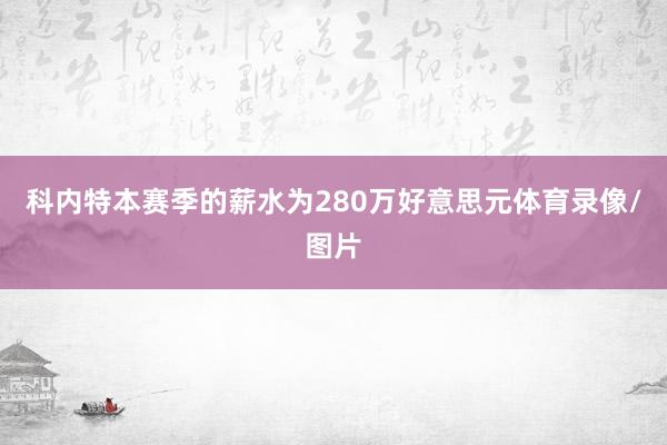 科内特本赛季的薪水为280万好意思元体育录像/图片