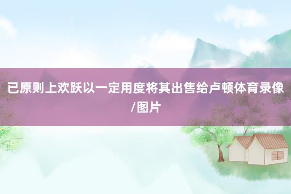 已原则上欢跃以一定用度将其出售给卢顿体育录像/图片
