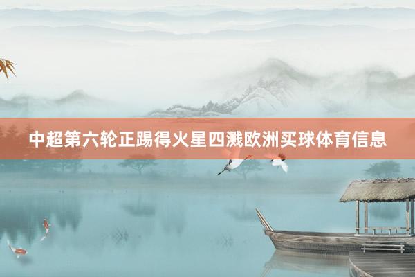 中超第六轮正踢得火星四溅欧洲买球体育信息