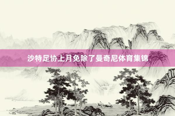 沙特足协上月免除了曼奇尼体育集锦