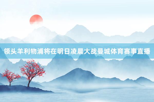 领头羊利物浦将在明日凌晨大战曼城体育赛事直播