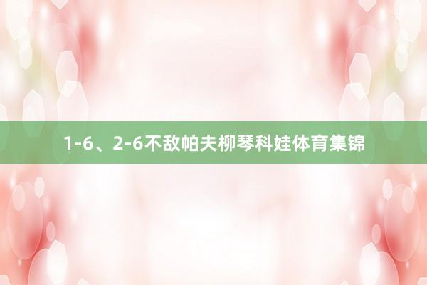 1-6、2-6不敌帕夫柳琴科娃体育集锦
