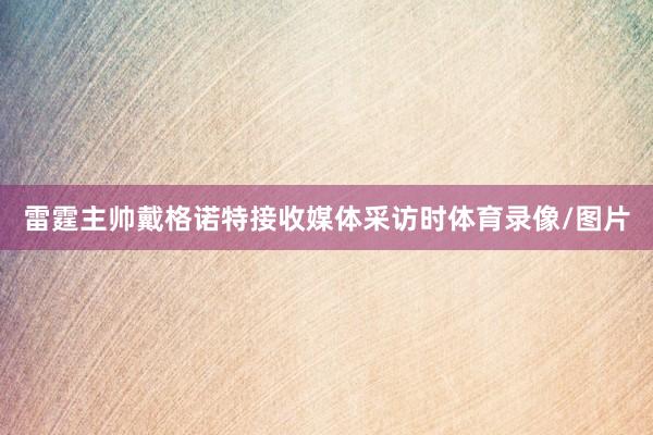 雷霆主帅戴格诺特接收媒体采访时体育录像/图片